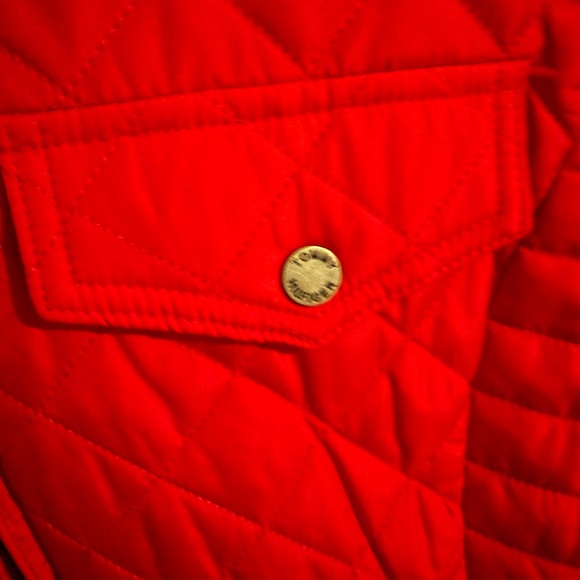 Tommy Hilfiger Women’s Red Quilted Synthetic Jacket - Picture 2 of 5
